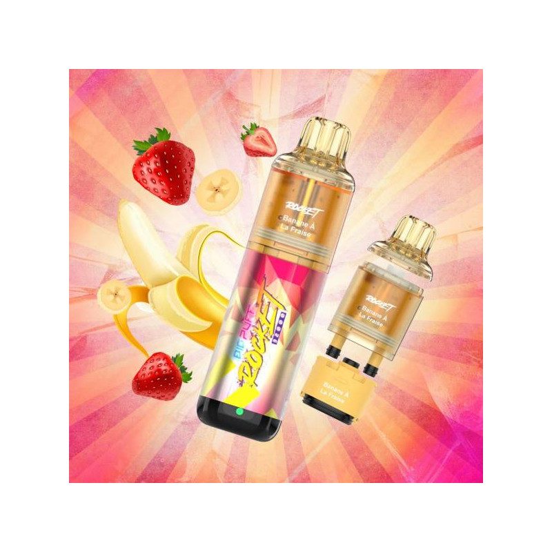 Big Puff Rocket 32000 2% - Big Puff (1 batterie + 2 pods) Banane à la Fraise