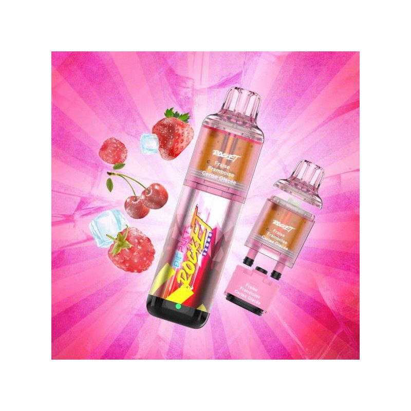 Big Puff Rocket 32000 2% - Big Puff (1 batterie + 2 pods) Fraise Framboise Cerise Glacée Big Puff Rocket 32000 2% - Big Puff (1 batterie + 2 pods) Fraise Framboise Cerise Glacée