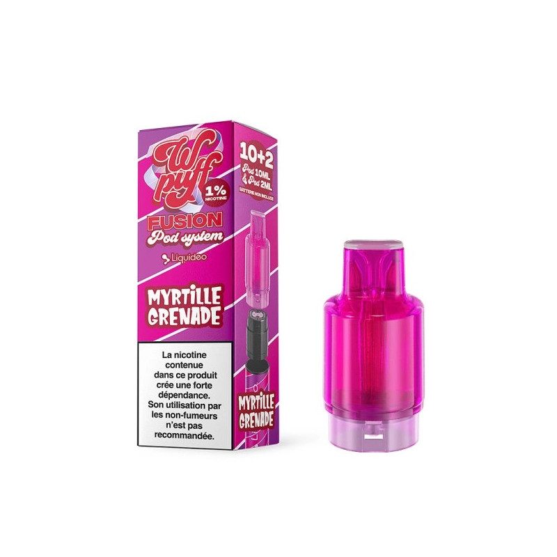 Myrtille Grenade - Cartouche Pré-remplie 15K - Wpuff Fusion by Liquideo Myrtille Grenade - Cartouche Pré-remplie 15K - Wpuff Fusion by Liquideo