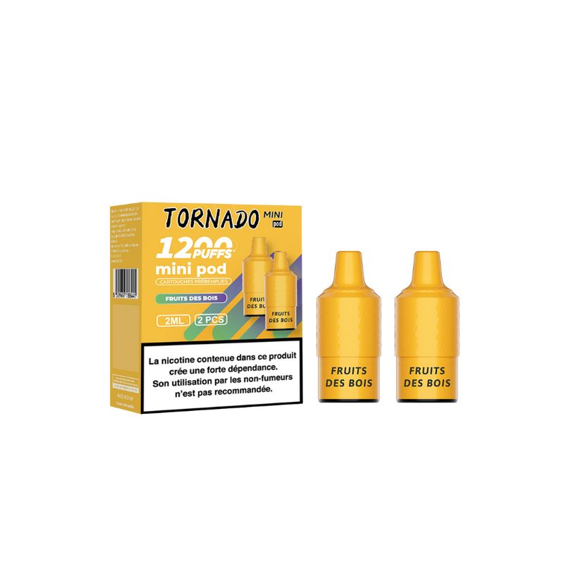 Pack de 2 Pods Tornado Mini 2ml 20mg Fumot Fruits des Bois Pack de 2 Pods Tornado Mini 2ml 20mg Fumot Fruits des Bois