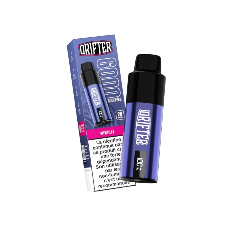 Kit Drifter Bar 6000 10+2ml 20mg Drifter Myrtille Kit Drifter Bar 6000 10+2ml 20mg Drifter Myrtille