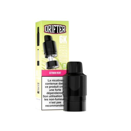 Cartouche Drifter Bar 6000 Refill 10+2ml 20mg Drifter Citron Vert