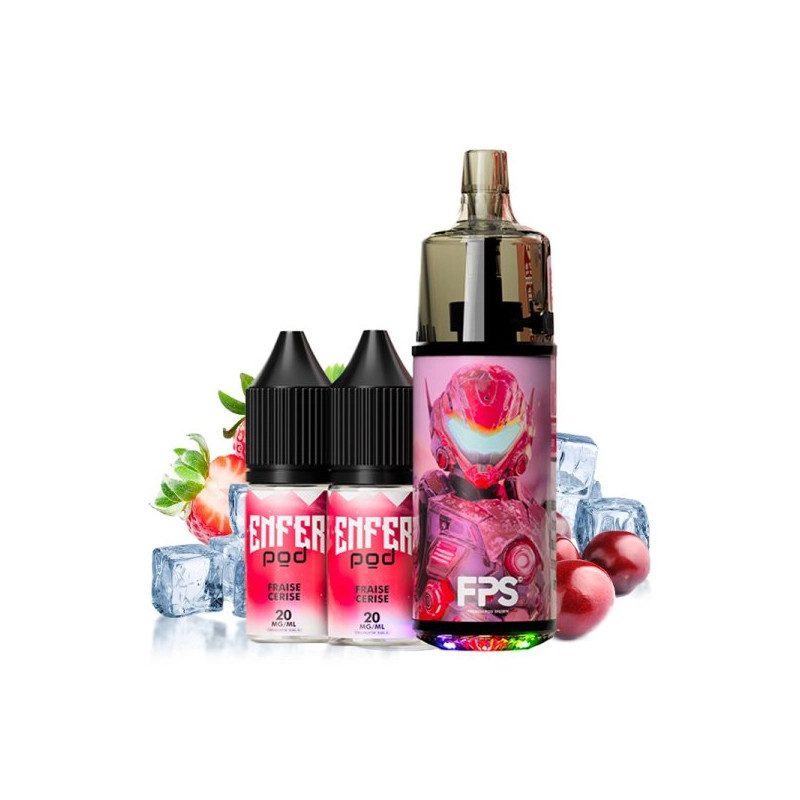 Fraise Cerise - Pack Pod Tank 30k - 1000mAh 10ml / 2% - FPS Fraise Cerise - Pack Pod Tank 30k - 1000mAh 10ml / 2% - FPS