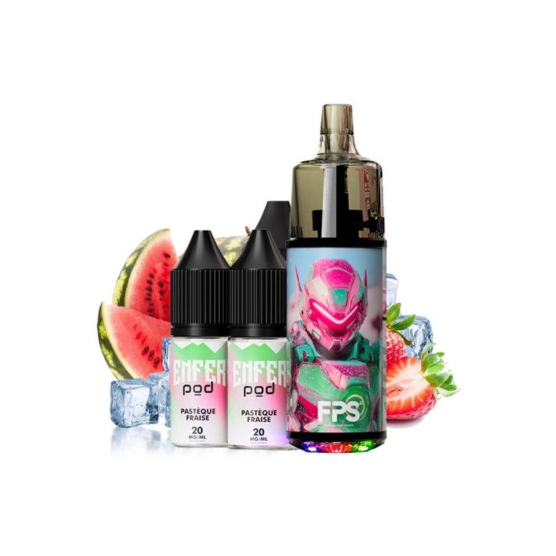 Pastèque Fraise - Pack Pod Tank 30k - 1000mAh 10ml / 2% - FPS Pastèque Fraise - Pack Pod Tank 30k - 1000mAh 10ml / 2% - FPS