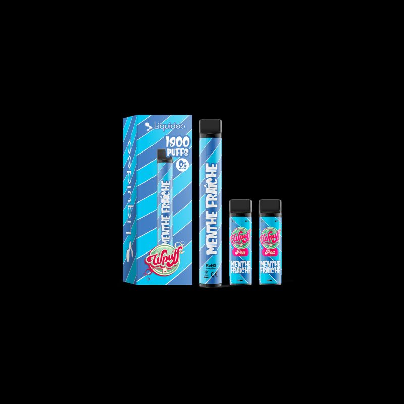Menthe Fraiche - Starter Kit Wpuff 600 Original Pod 2ml - Liquideo - Boite Menthe Fraiche - Starter Kit Wpuff 600 Original Pod 2ml - Liquideo - Boite
