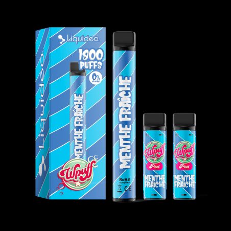 Menthe Fraiche - Starter Kit Wpuff 600 Original Pod 2ml - Liquideo - Boite