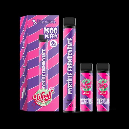 Myrtille Framboise - Starter Kit Wpuff 600 Original Pod 2ml - Liquideo - Boite