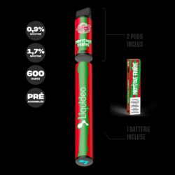 Pastèque Fraise - Starter Kit Wpuff 600 Original Pod 2ml - Liquideo - Infos
