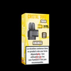 Cartouche Cristal Puff 28K x8 - Ananas 10mg & 20mg | Cristal Puff