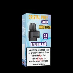 Cartouche Cristal Puff 28K x8 - Raisin Glacé 10mg & 20mg | Vape Fruitée Intense