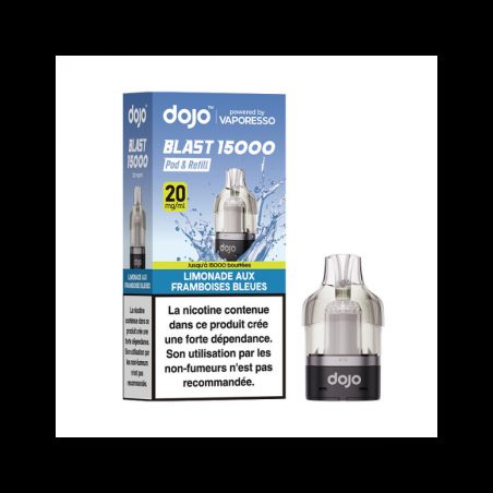 Limonade aux framboises bleus - Cartouche Dojo Blast - 10mL 20mg - Vaporesso