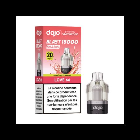 Love 66 - Cartouche Dojo Blast - 10mL 20mg - Vaporesso