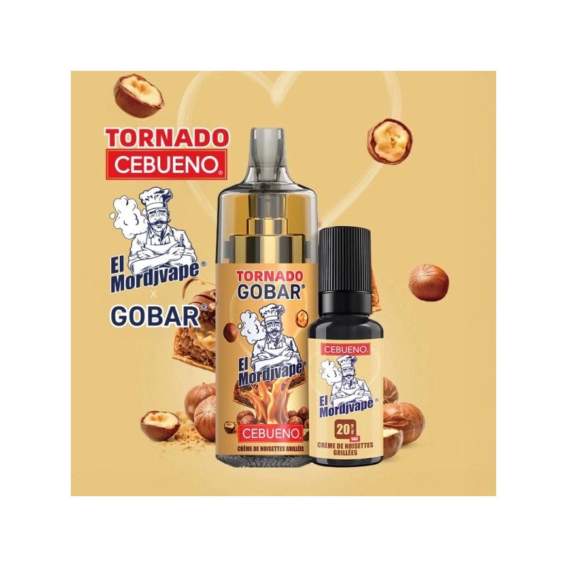 Creme de noisette - Tornado 10K 800mAh TPD EU Cebueno 10ml / 2% - Cebueno x Tornado 10K by Gobar Creme de noisette - Tornado 10K 800mAh TPD EU Cebueno 10ml / 2% - Cebueno x Tornado 10K by Gobar