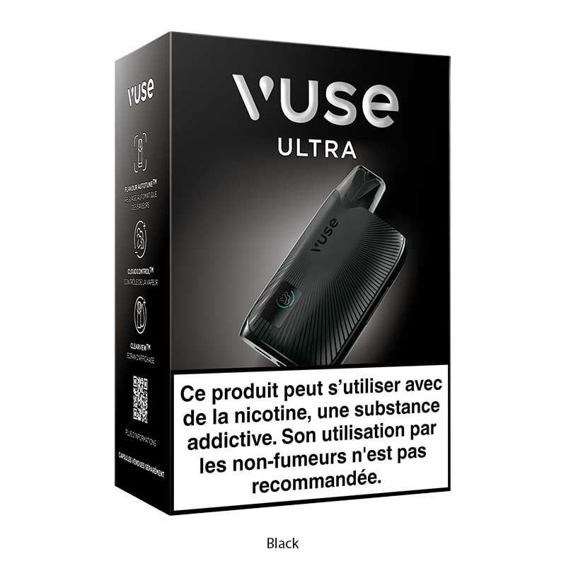 Kit Ultra Vuse | Batterie 530 mAh, E-cigarette Performante et Polyvalente black Kit Ultra Vuse | Batterie 530 mAh, E-cigarette Performante et Polyvalente black