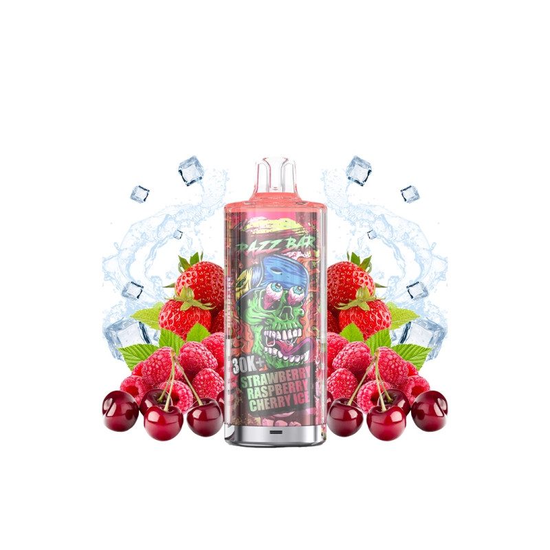 Strawberry Raspberry Cherry Ice - Pack 30K 650mAh 20 2ml / 20mg - RazzBar Strawberry Raspberry Cherry Ice - Pack 30K 650mAh 20 2ml / 20mg - RazzBar