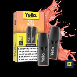 Pêche Glacée ePod - Yello - Vape Douce et Rafraîchissante au Goût de Pêche - 2 Cartouches