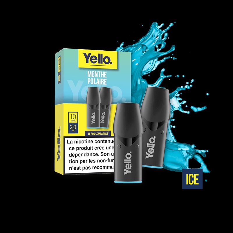 Menthe Polaire ePod - Yello - Vape Fraîche et Vivifiante au Goût de Menthe - 2 Cartouches