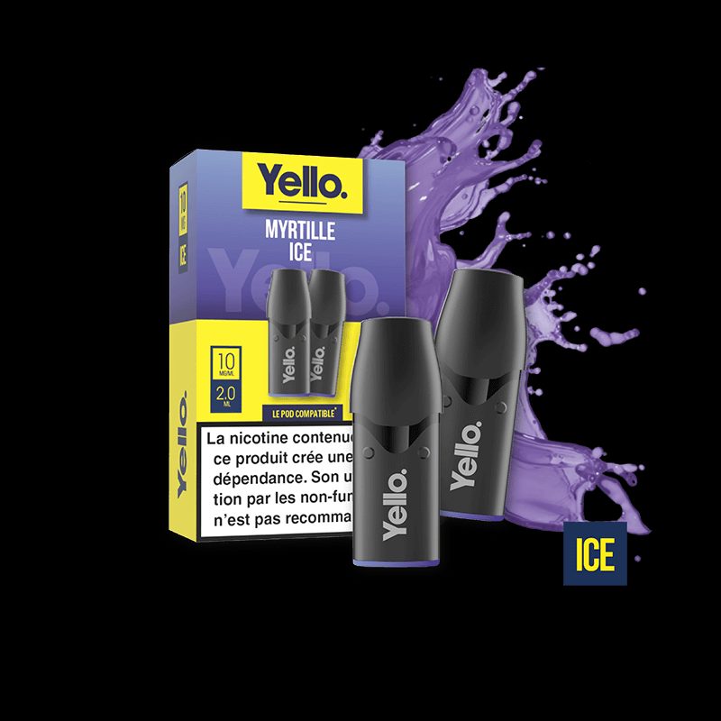 Myrtille Ice ePod - Yello - Vape Gourmande et Rafraîchissante au Goût de Myrtille - 2 Cartouches Myrtille Ice ePod - Yello - Vape Gourmande et Rafraîchissante au Goût de Myrtille - 2 Cartouches
