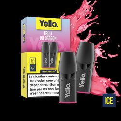 Fruit du Dragon ePod - Yello - Vape Exotique et Rafraîchissante au Goût Fruit du Dragon - 2 Cartouches