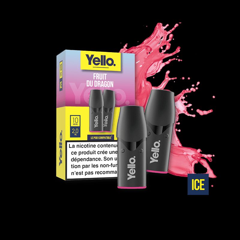 Fruit du Dragon ePod - Yello - Vape Exotique et Rafraîchissante au Goût Fruit du Dragon - 2 Cartouches Fruit du Dragon ePod - Yello - Vape Exotique et Rafraîchissante au Goût Fruit du Dragon - 2 Cartouches
