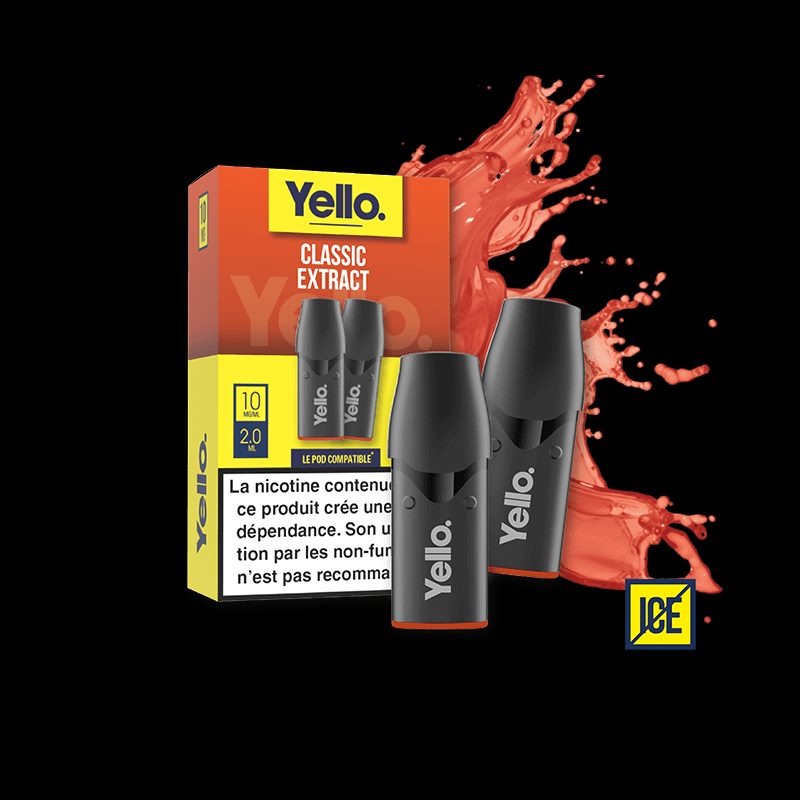 Classic Extract ePod - Yello - Vape Authentique au Goût Tabac Classique - 2 Cartouches Classic Extract ePod - Yello - Vape Authentique au Goût Tabac Classique - 2 Cartouches