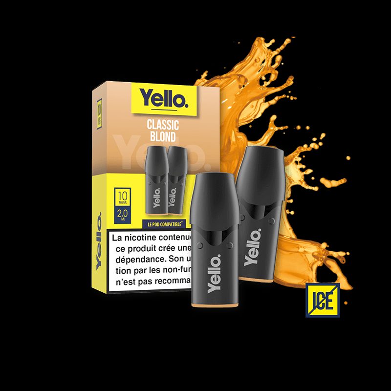 Classic Blond ePod - Yello - Vape Authentique au Goût Tabac Classique - 2 Cartouches