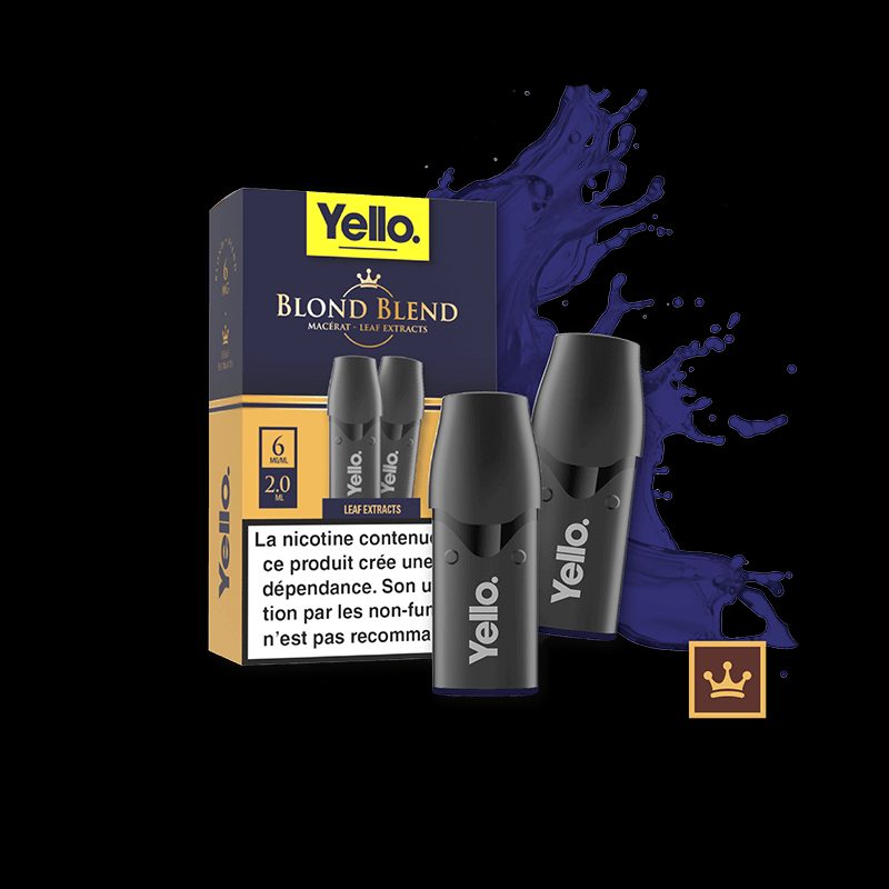 Blond Blend ePod - Yello - Vape Authentique au Goût Tabac Classique - 2 Cartouches Blond Blend ePod - Yello - Vape Authentique au Goût Tabac Classique - 2 Cartouches