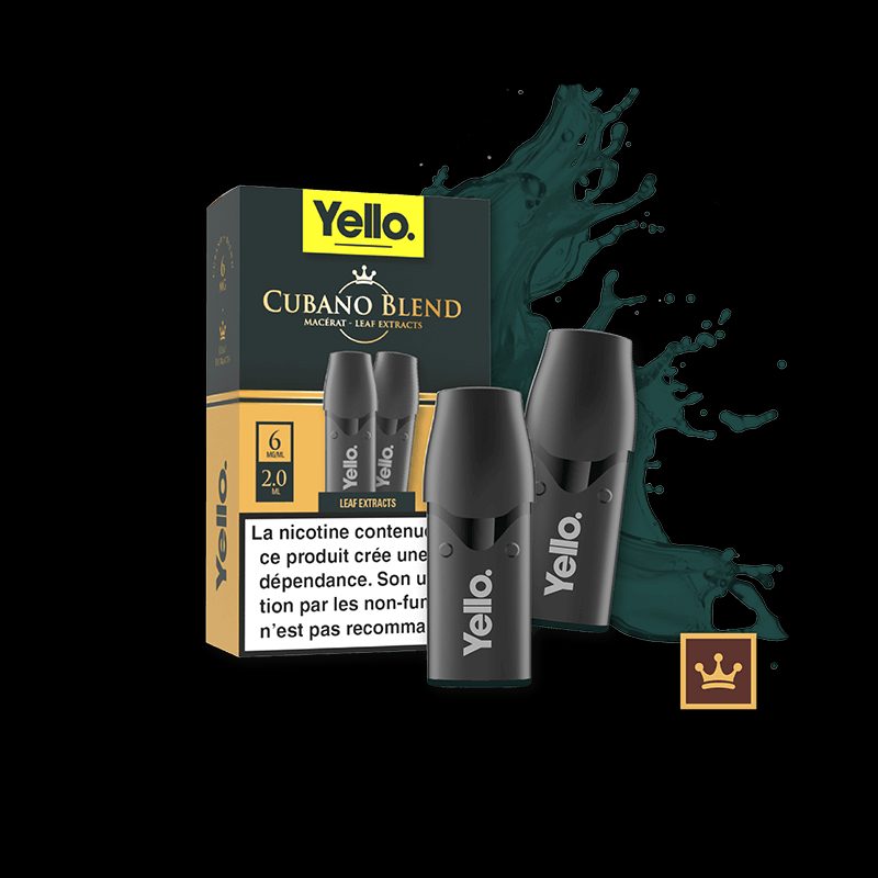 Cubano Blend ePod - Yello - Vape Authentique au Goût Tabac Classique - 2 Cartouches Cubano Blend ePod - Yello - Vape Authentique au Goût Tabac Classique - 2 Cartouches