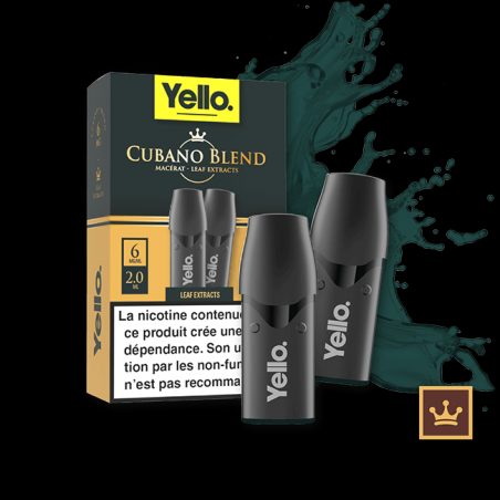 Cubano Blend ePod - Yello - Vape Authentique au Goût Tabac Classique - 2 Cartouches