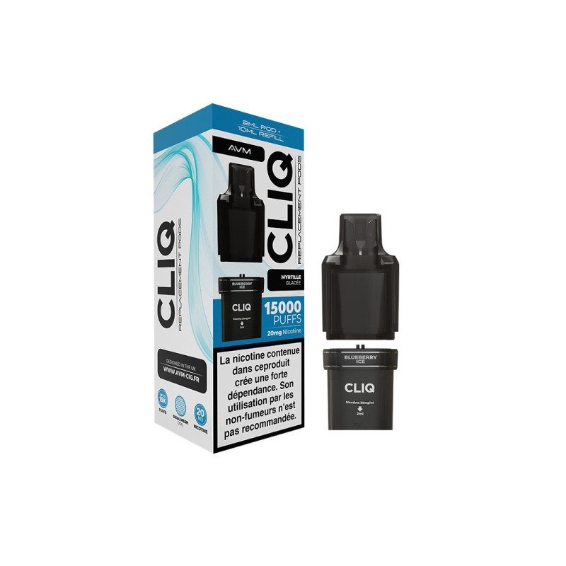 Myrtille Cassis - 1 x Cartouche Pré-Remplie Cliq 2ml 10ml 20mg - AVM