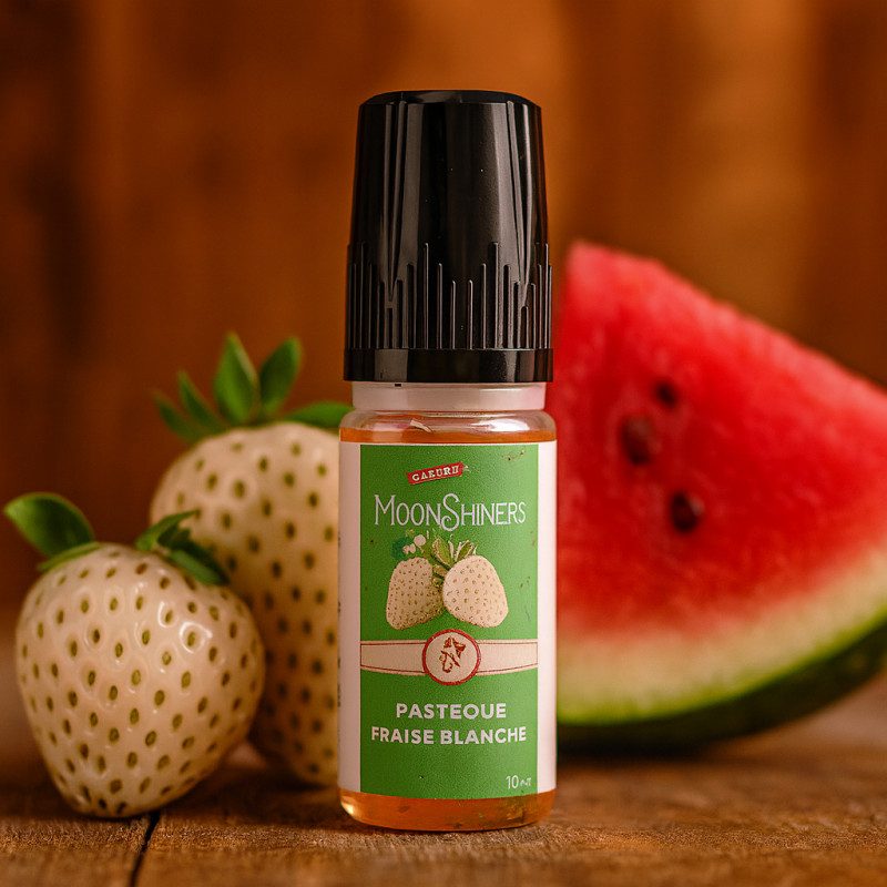 Pastèque Fraise Blanche Moonshiners - Douceur Fruitée et Envoûtante - 10ml Pastèque Fraise Blanche Moonshiners - Douceur Fruitée et Envoûtante - 10ml