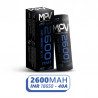 Accus MPV - 2600 mAh - INR 18650 - 40a - MG Vape