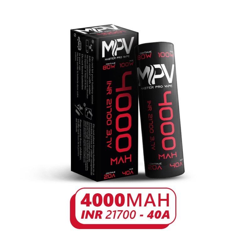 Accus MPV - 4000 mAh - INR 21700 - 20a - MG Vape