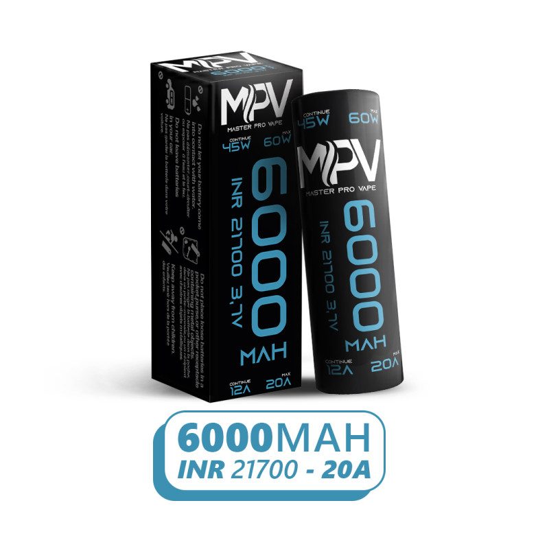 Accus MPV - 6000 mAh - INR 21700 - 20a - MG Vape