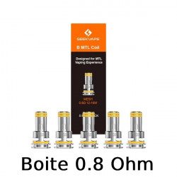 Boite de 5 x Résistances B MTL Series 0.8? - Geekvape