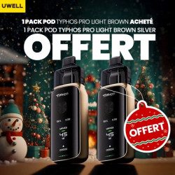 Offre Noël - Pod Typhos Pro - Light Brown - 6ml 3000mAh - Uwell - 1 acheté, 1 Offert