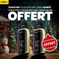 Offre Noël - Pod Typhos Pro - Mint Green - 6ml 3000mAh - Uwell - 1 acheté, 1 Offert