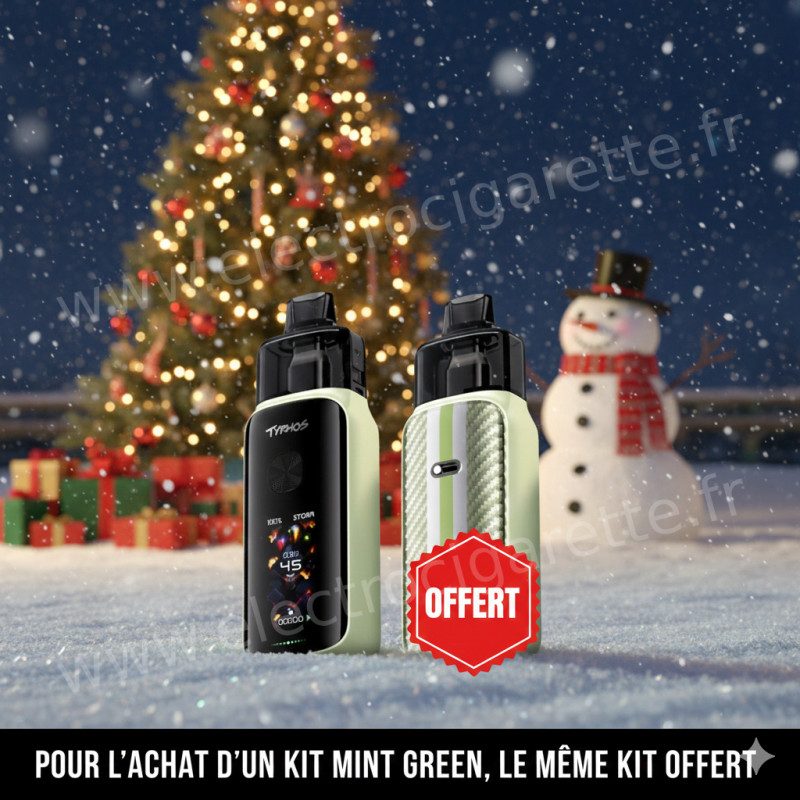 Noël - Pod Typhos Pro - Mint Green - 6ml 3000mAh - Uwell - 1 acheté, 1 Offert