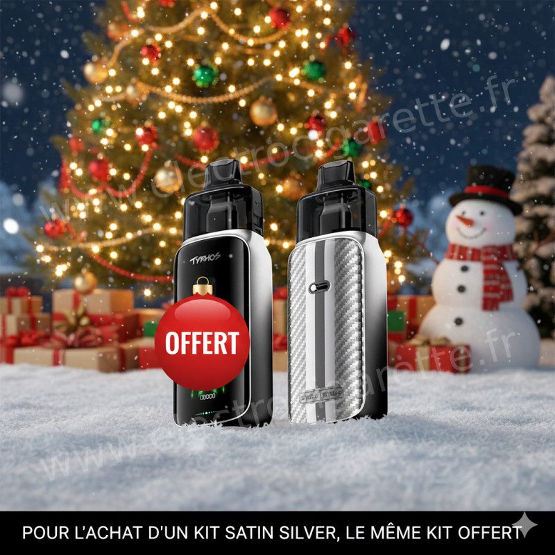 Noël - Pod Typhos Pro - Satin Silver - 6ml 3000mAh - Uwell - 1 acheté, 1 Offert