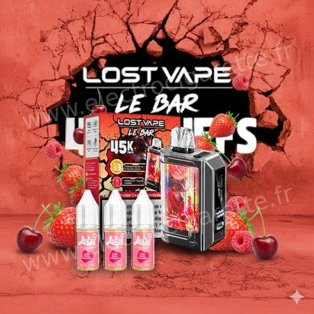 Fraise Cerise Framboise - Kit Le Bar 45k avec 3x10ml en 20mg - Lost Vape