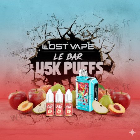 Pomme Pêche Poire - Kit Le Bar 45k avec 3x10ml en 20mg - Lost Vape