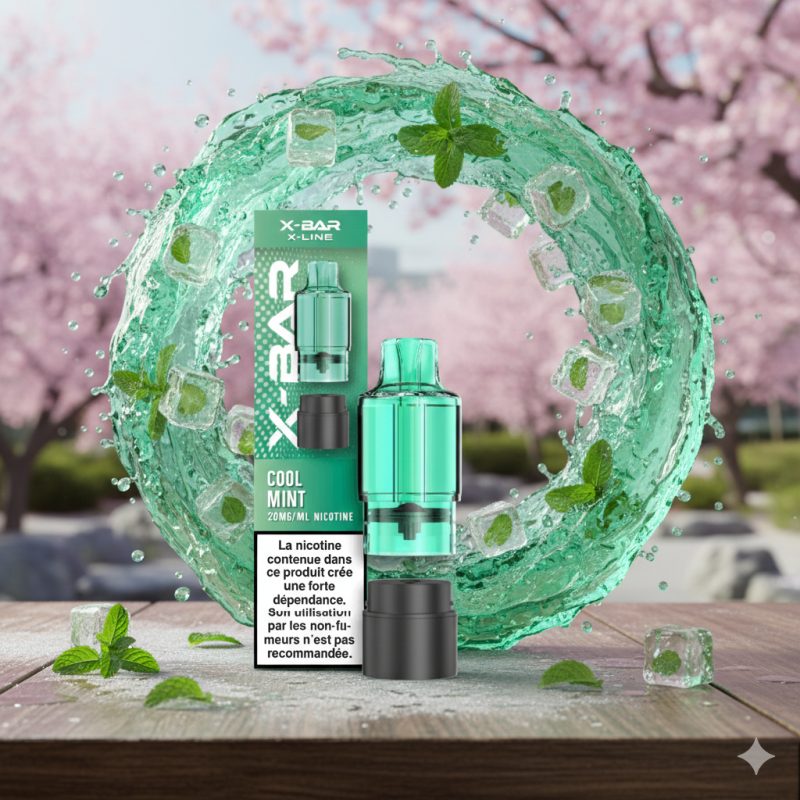 Cool Mint - Cartouche Pod Pré-remplie X-Line 15k - X-Bar
