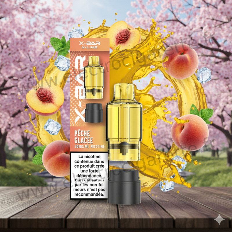 Peach Ice - Cartouche Pod Pré-remplie X-Line 15k - X-Bar