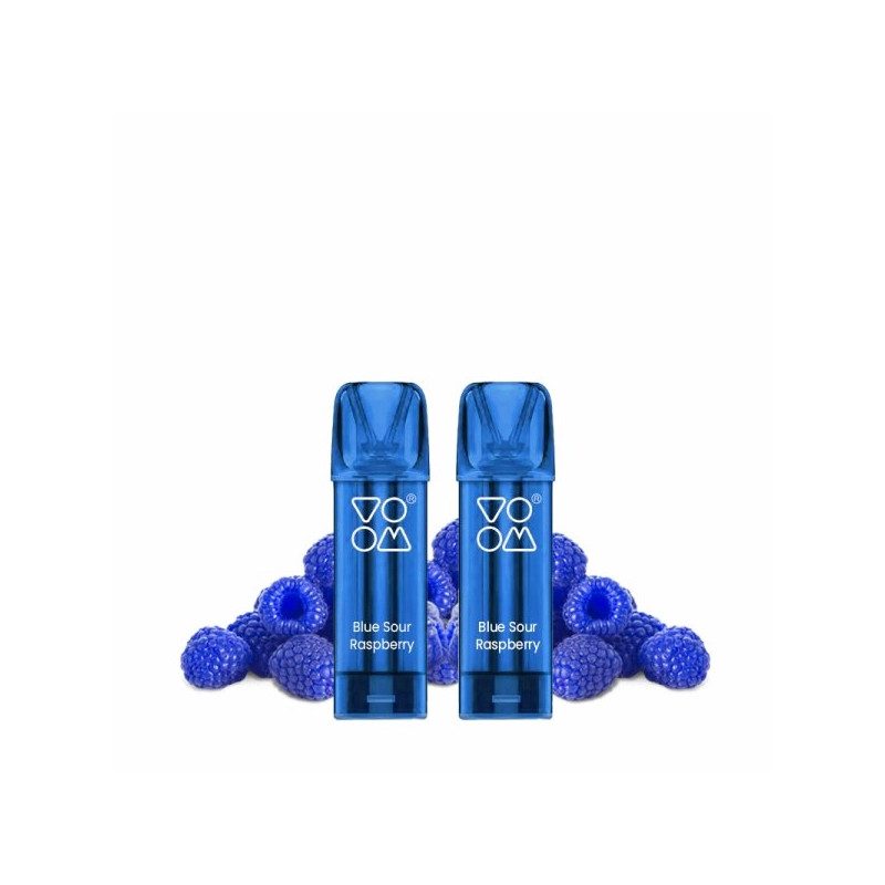 Blue Sour Raspberry - 2 x Cartouches Pré-remplies Vapilo 800Puffs 20mg 2ml - Voom