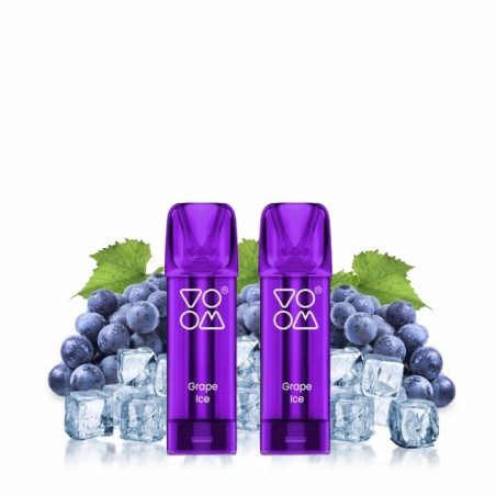 Grape Ice - 2 x Cartouches Pré-remplies Vapilo 800Puffs 20mg 2ml - Voom