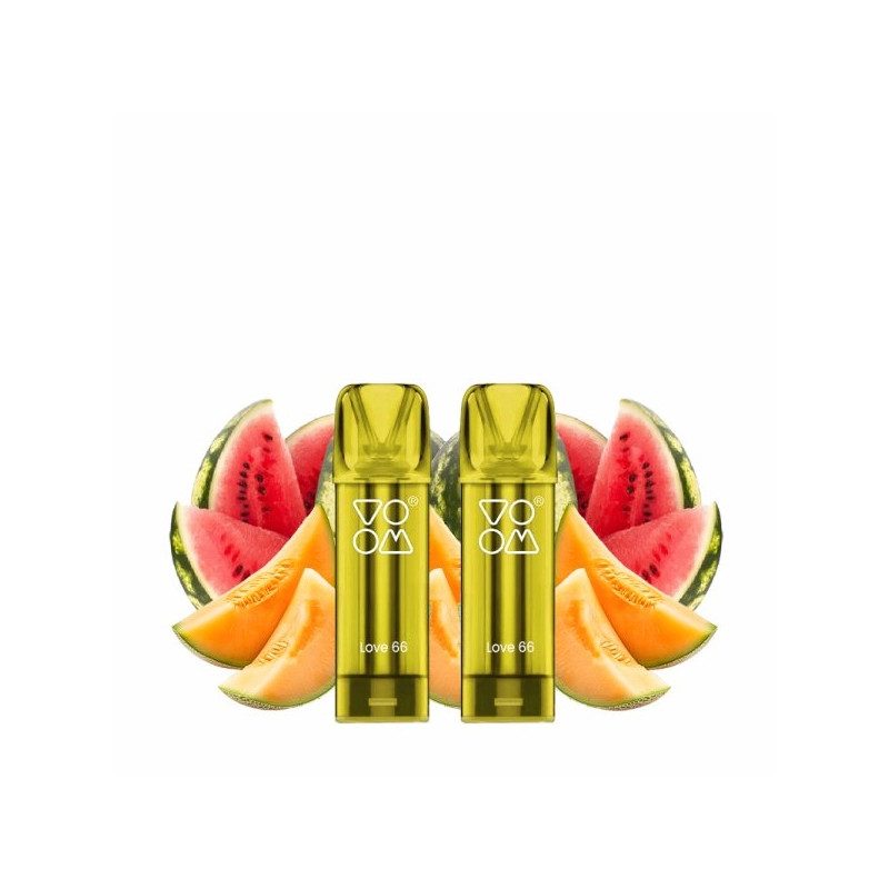 Love 66 - 2 x Cartouches Pré-remplies Vapilo 800Puffs 20mg 2ml - Voom