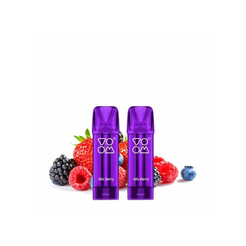 Mix Berry - 2 x Cartouches Pré-remplies Vapilo 800Puffs 20mg 2ml - Voom