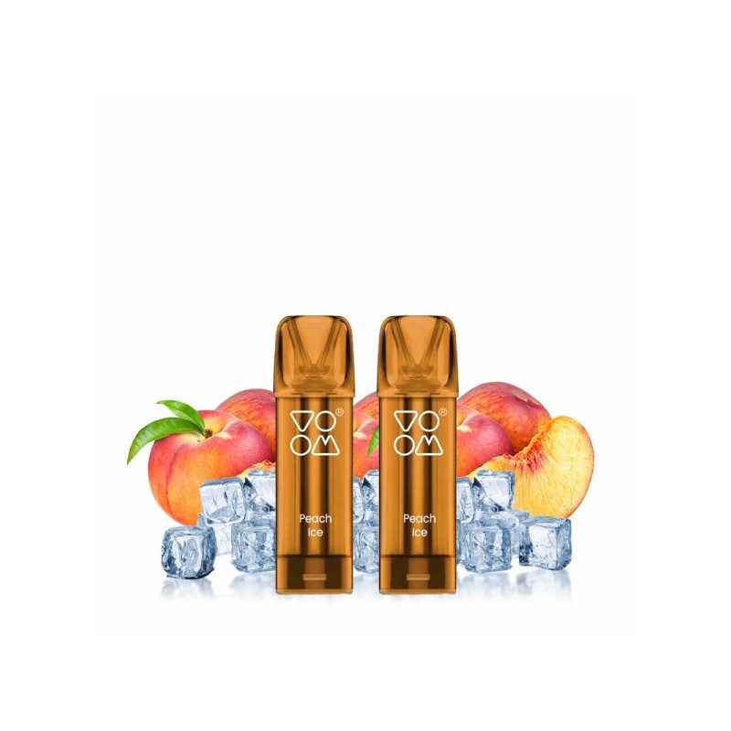 Peach Ice - 2 x Cartouches Pré-remplies Vapilo 800Puffs 20mg 2ml - Voom