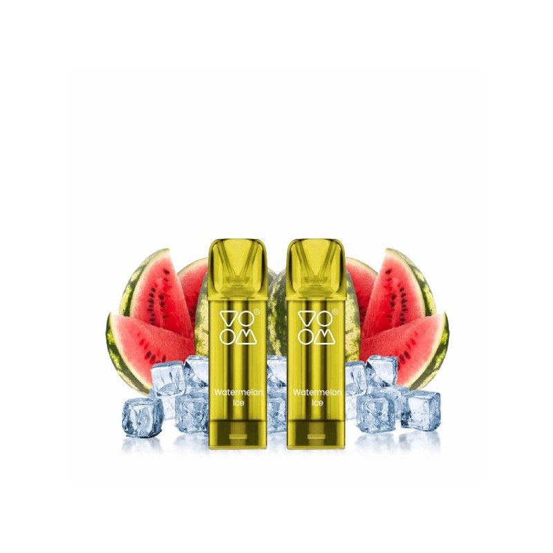 Watermelon Ice - 2 x Cartouches Pré-remplies Vapilo 800Puffs 20mg 2ml - Voom