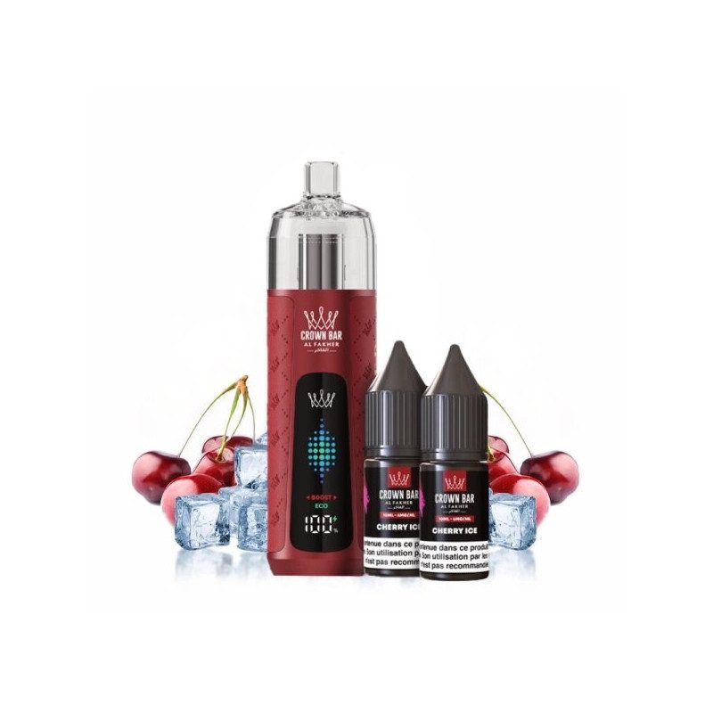 Cherry Ice - Kit Refill Pro 1000mAh 2x10ml 6mg - Crown Bar Al Fakher